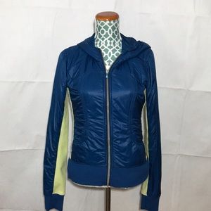 Lululemon Run Bundle Up Zip Up Lightweight Jacket Blue & Green Estimated Medium